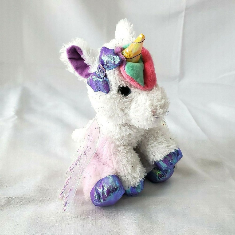 Barbie Kiss and Care 10" Unicorn Pet Doctor Light-Up Horn Sounds Stuffed Plush